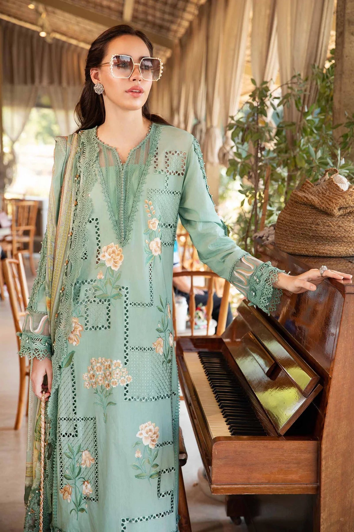 3 Piece Unstitched Printed Lawn Suit | MPT-2501-B - MARIA.B