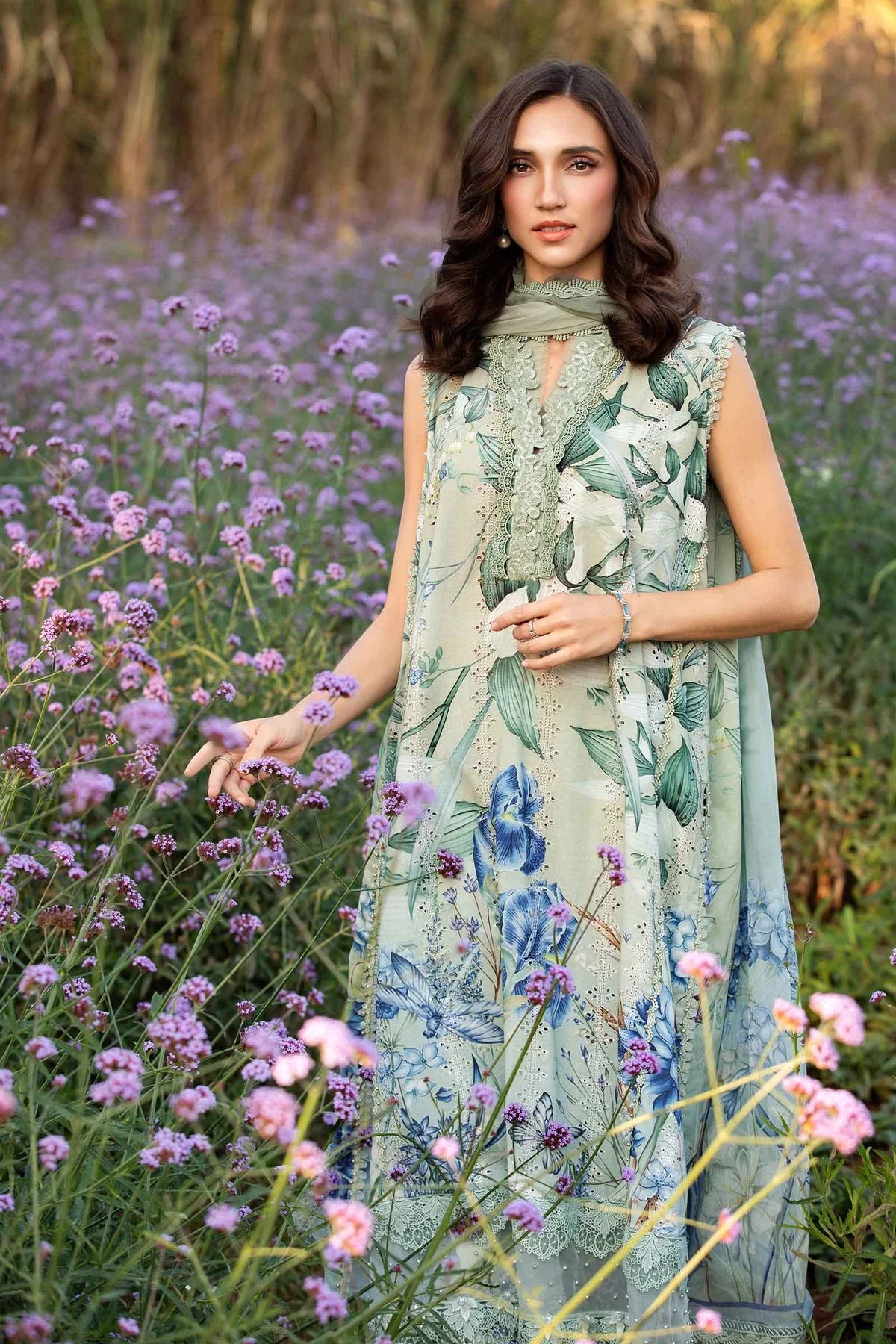 3 Piece Unstitched Printed Lawn Suit | MPT-2502-B - MARIA.B