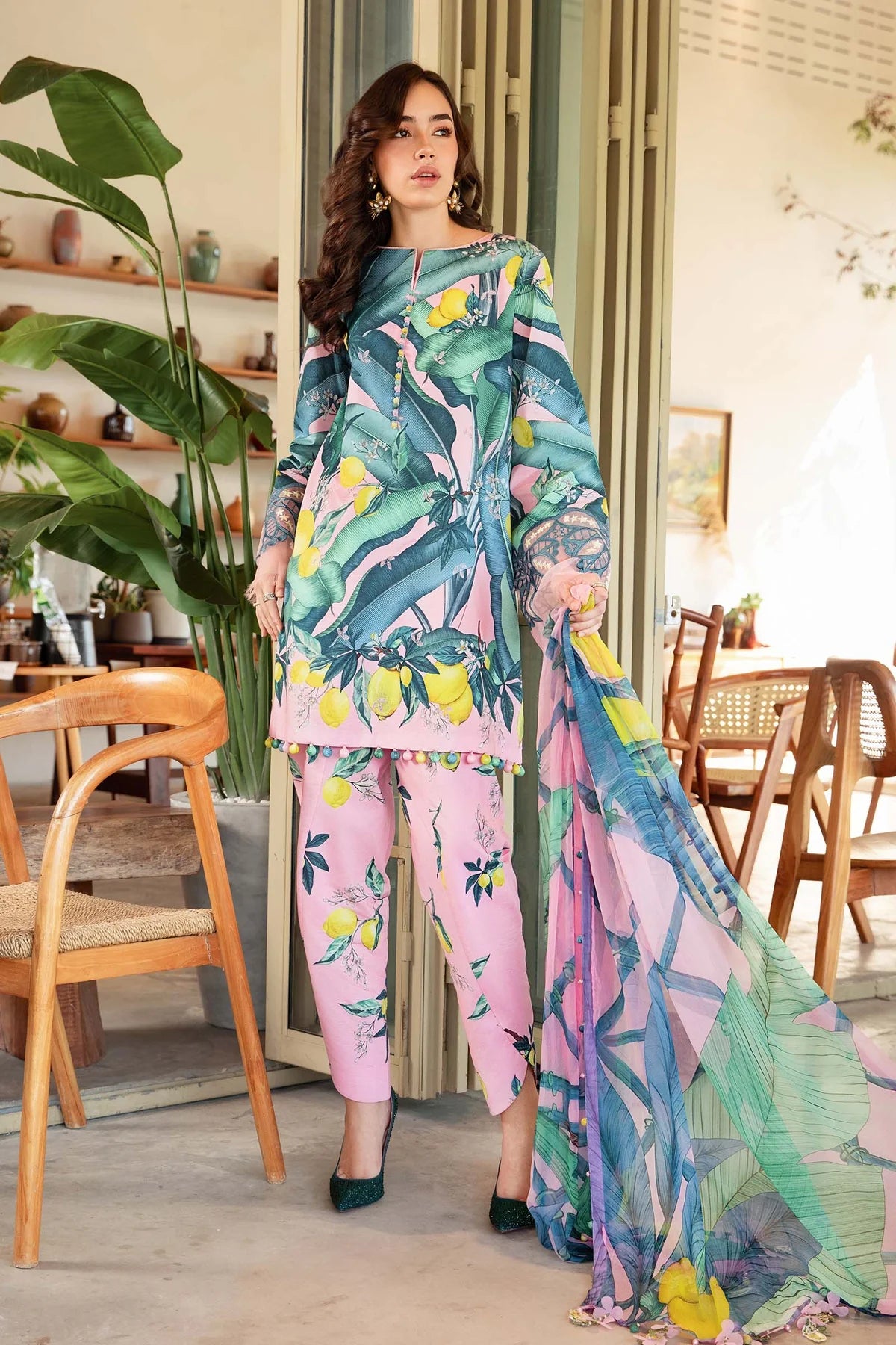 3 Piece Unstitched Printed Lawn Suit | MPT-2503-B - MARIA.B