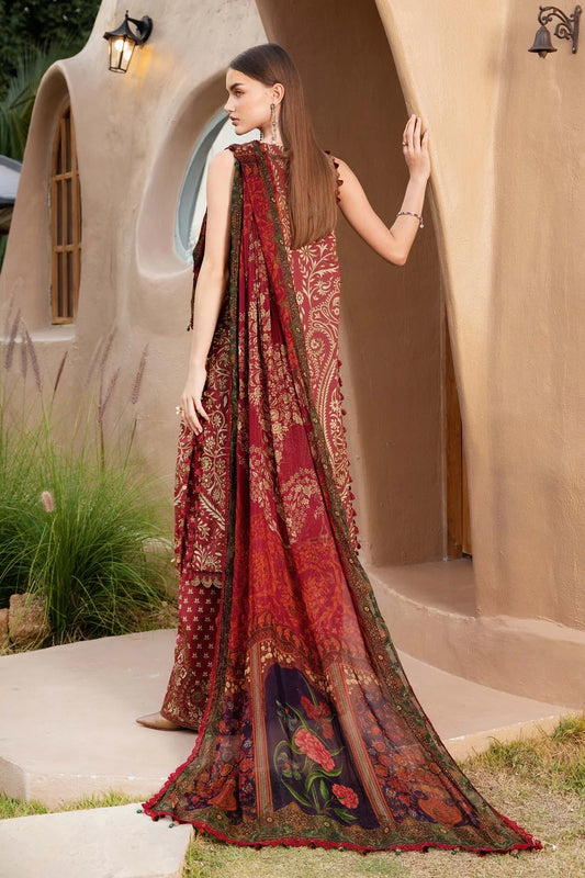 3 Piece Unstitched Printed Lawn Suit | MPT-2512-A - MARIA.B