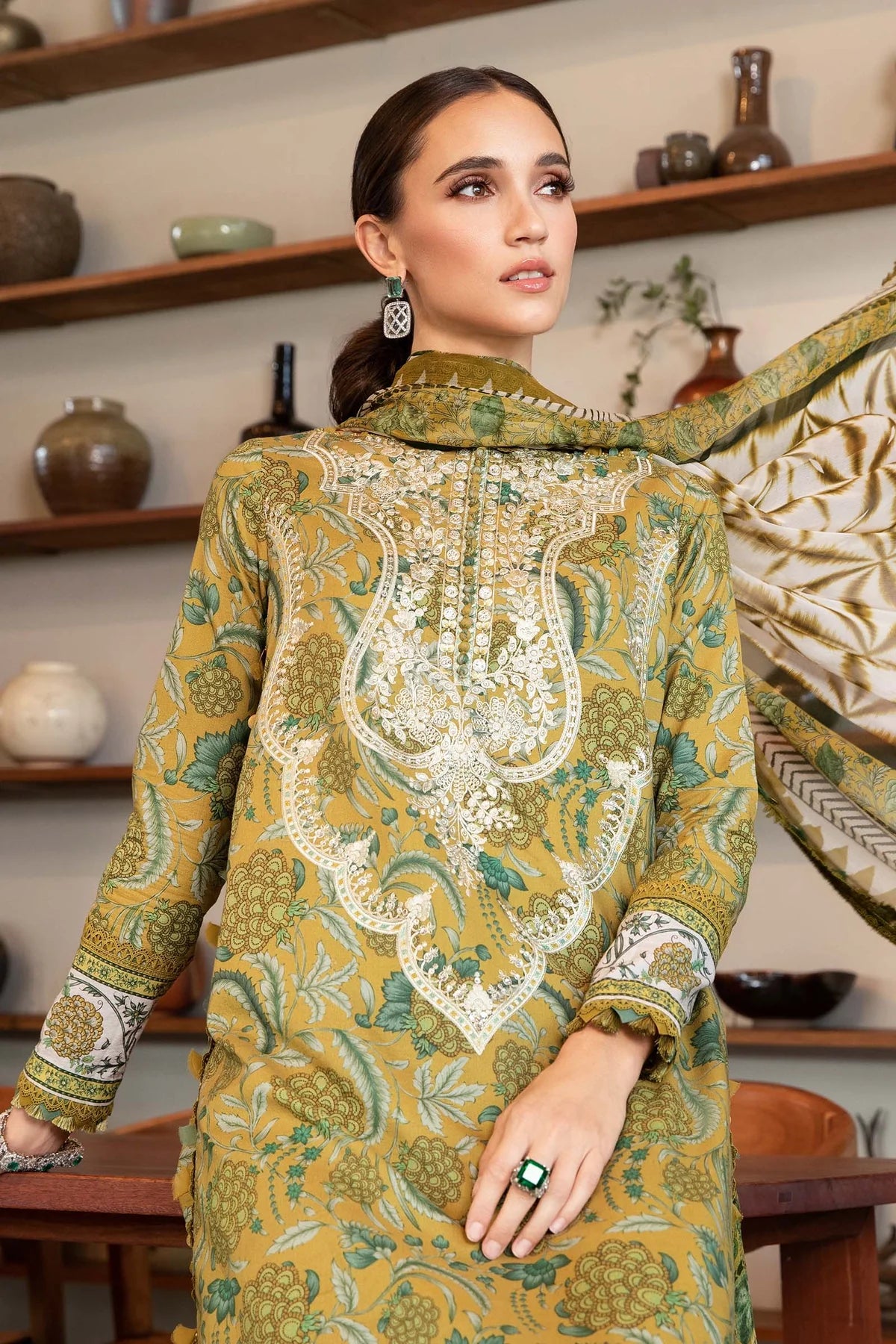 3 Piece Unstitched Printed Lawn Suit | MPT-2513-B - MARIA.B