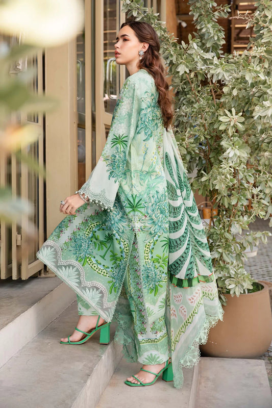 3 Piece Unstitched Printed Lawn Suit | MPT-2514-A - MARIA.B