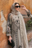 3 Piece Unstitched Embroidered Paper Cotton Suit | D-2510-B - MARIA.B