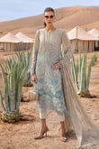 3 Piece Unstitched Embroidered Dobby Lawn Suit | D-2515-B - MARIA.B