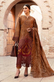 3 Piece Unstitched Embroidered Paper Cotton Suit | D-2501-B - MARIA.B