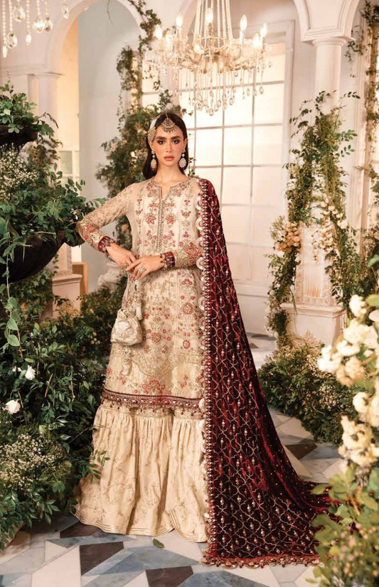 3 Piece Unstitched Embroidered Organza Suit | BD-2905