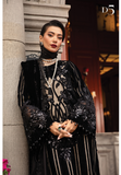 3 Piece Unstitched Embroidered Velvet Suit | DL-1205