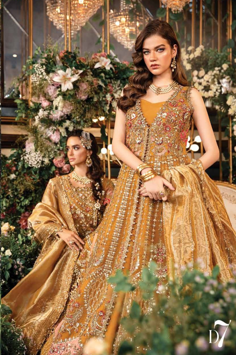 3 Piece Unstitched Embroidered Organza Suit | BD-2907 | Maira B