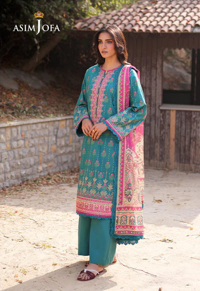 AJUUB-14 Printed Lawn 3 Pcs| ASIM JOFA