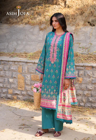 AJUUB-14 Printed Lawn 3 Pcs| ASIM JOFA