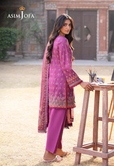 AJUUB-12 Printed Lawn 3 Pcs | ASIM JOFA