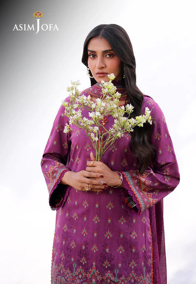 AJUUB-12 Printed Lawn 3 Pcs | ASIM JOFA