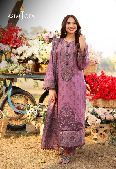 AJUUB-19 Printed Lawn 3 Pcs | ASIM JOFA