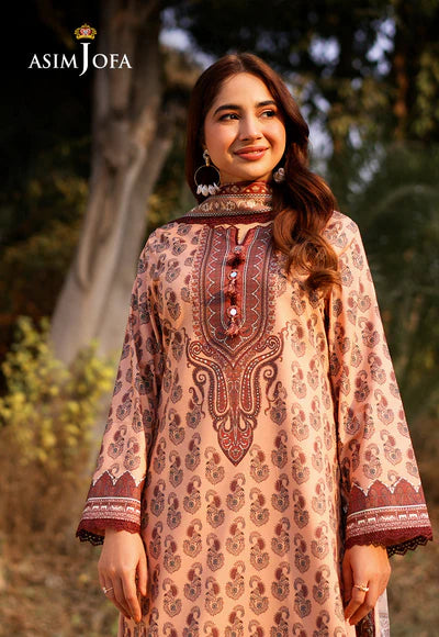 AJUUB-18 Printed Lawn 3 Pcs | ASIM JOFA