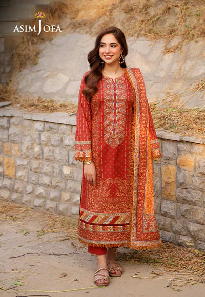 AJUUB-20 Printed Lawn 3 Pcs | ASIM JOFA