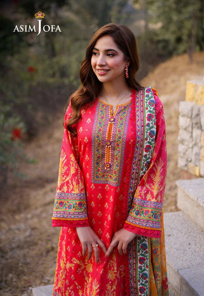 AJUUB-16 Printed Lawn 3 Pcs | ASIM JOFA