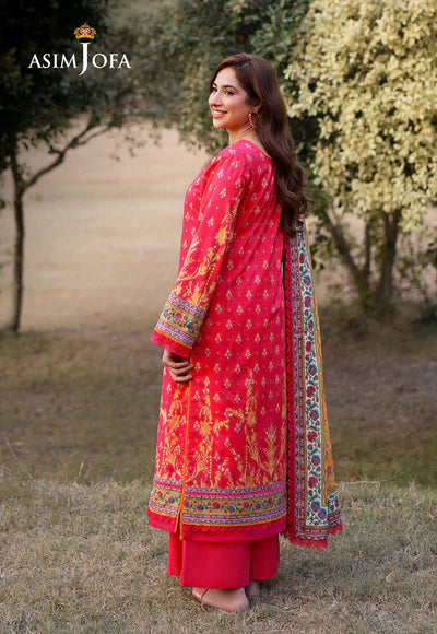 AJUUB-16 Printed Lawn 3 Pcs | ASIM JOFA