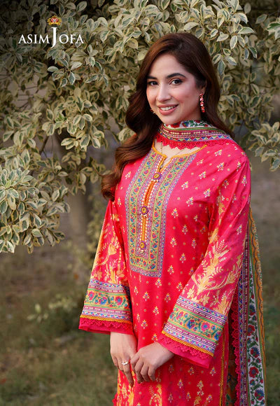 AJUUB-16 Printed Lawn 3 Pcs | ASIM JOFA