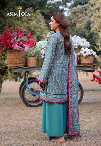 AJUUB-17 Printed Lawn 3 Pcs | ASIM JOFA