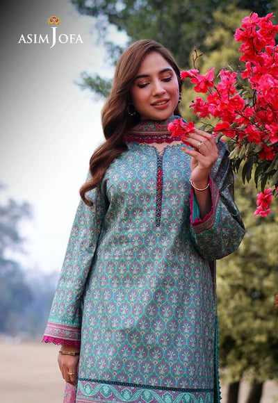 AJUUB-17 Printed Lawn 3 Pcs | ASIM JOFA