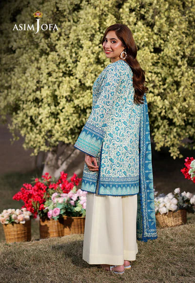 AJUUB-13 Printed Lawn 3 Pcs | ASIM JOFA