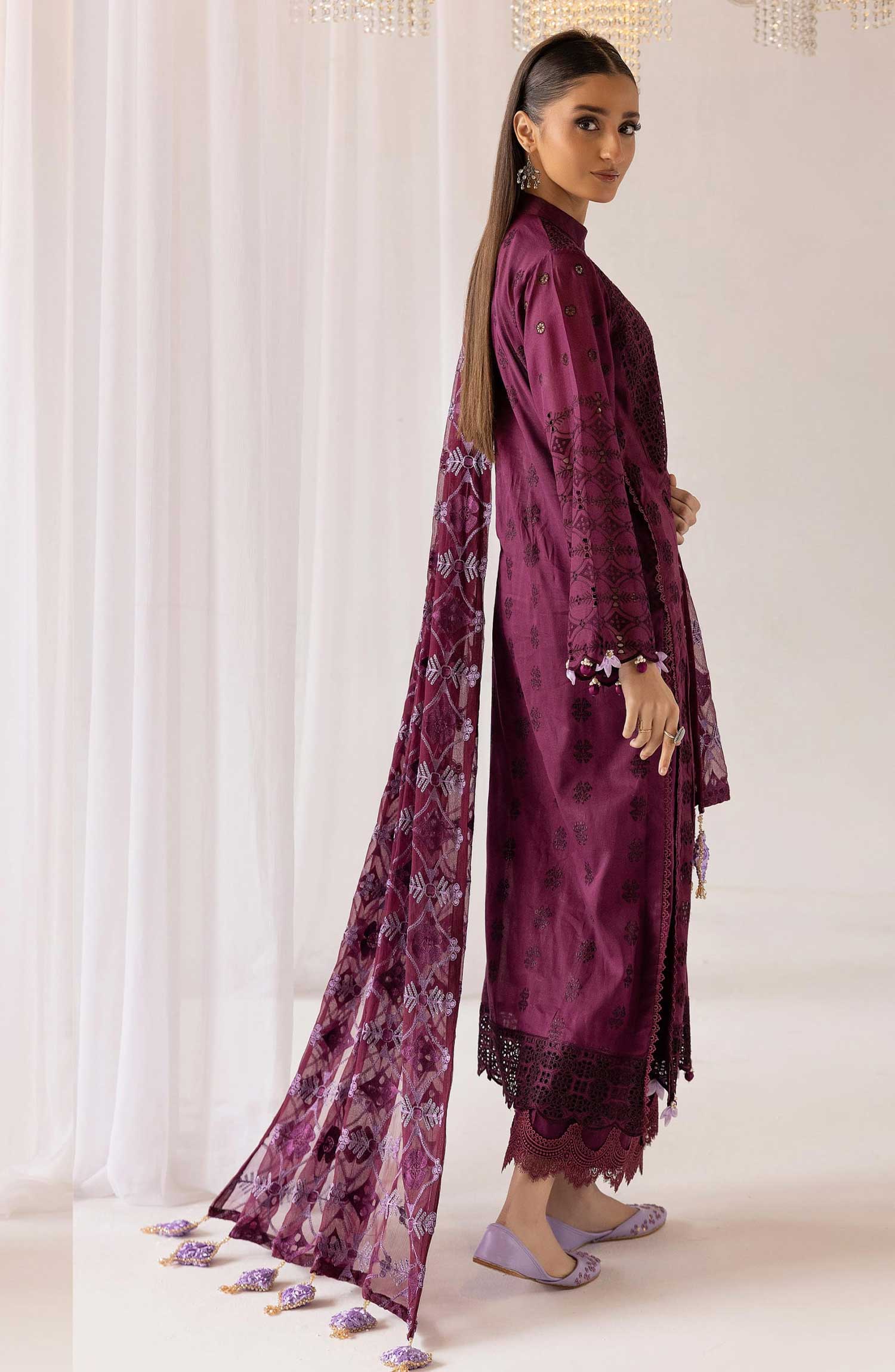 Mahees Saliqa Chikankari Lawn Embroidered Collection By Riaz Arts D-03