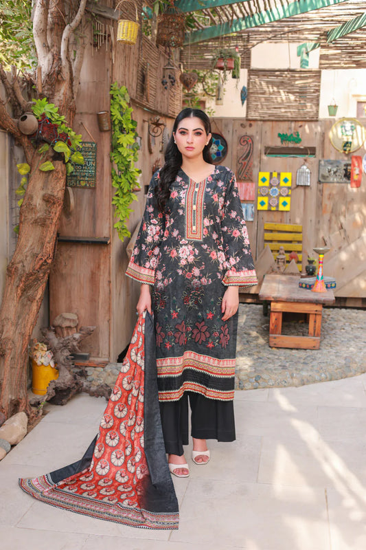 LaserKari Lawn Embroidered - D1 - DOR