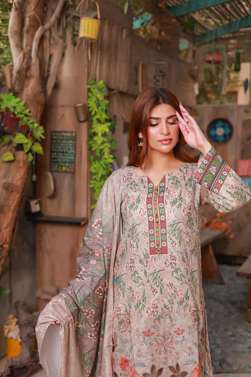 LaserKari Lawn Embroidered - D7 - DOR