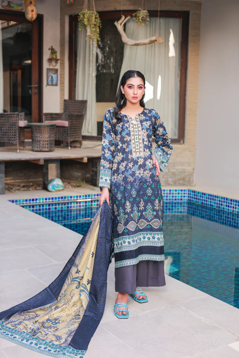 LaserKari Lawn Embroidered - D6 - DOR