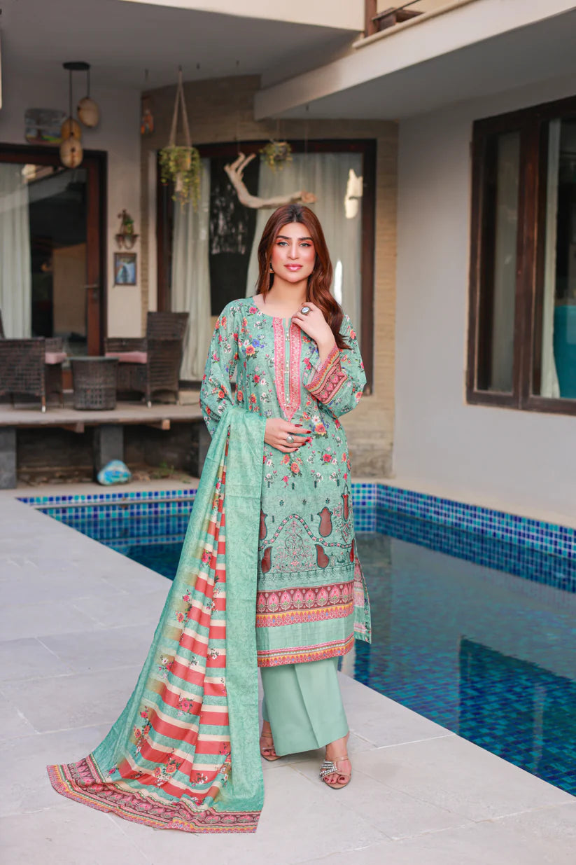 LaserKari Lawn Embroidered - D10 - DOR