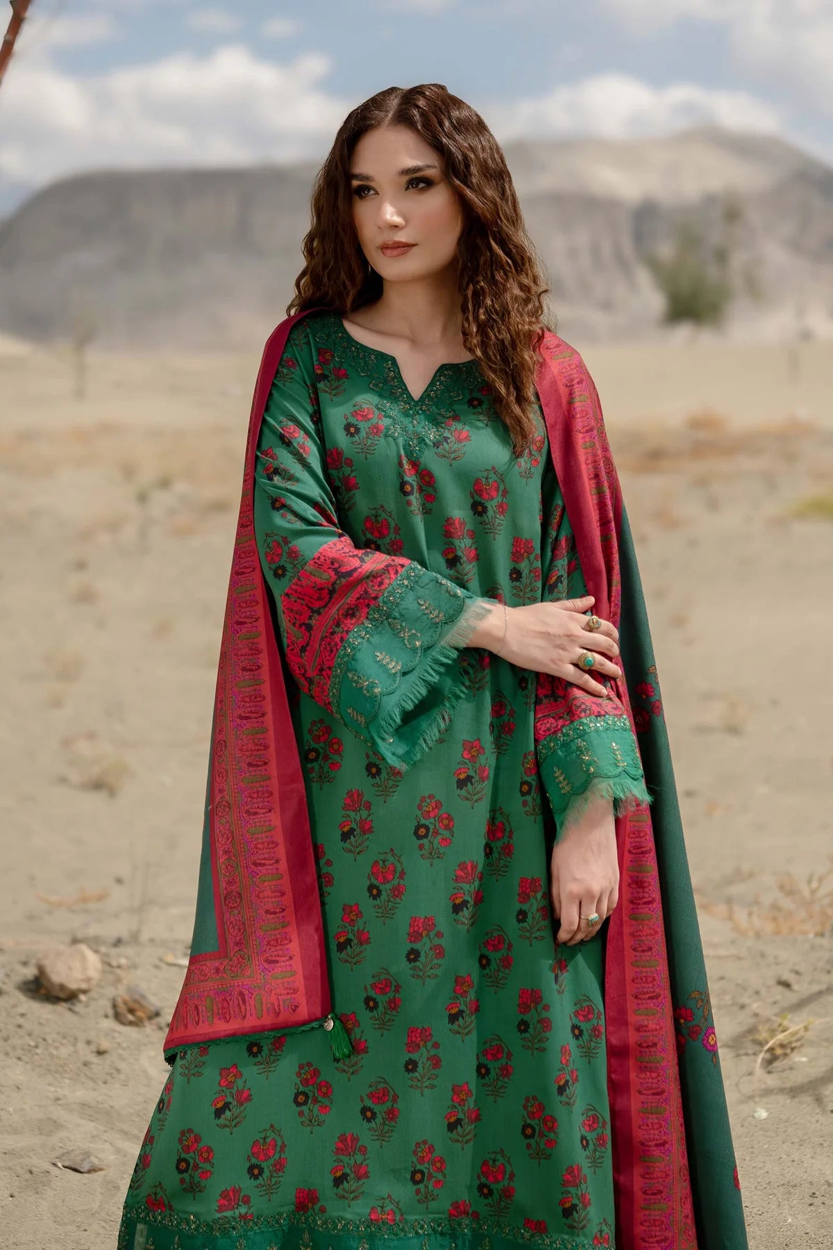 3 Pc Unstitched Printed Linen Suit | 502-B | Maria B