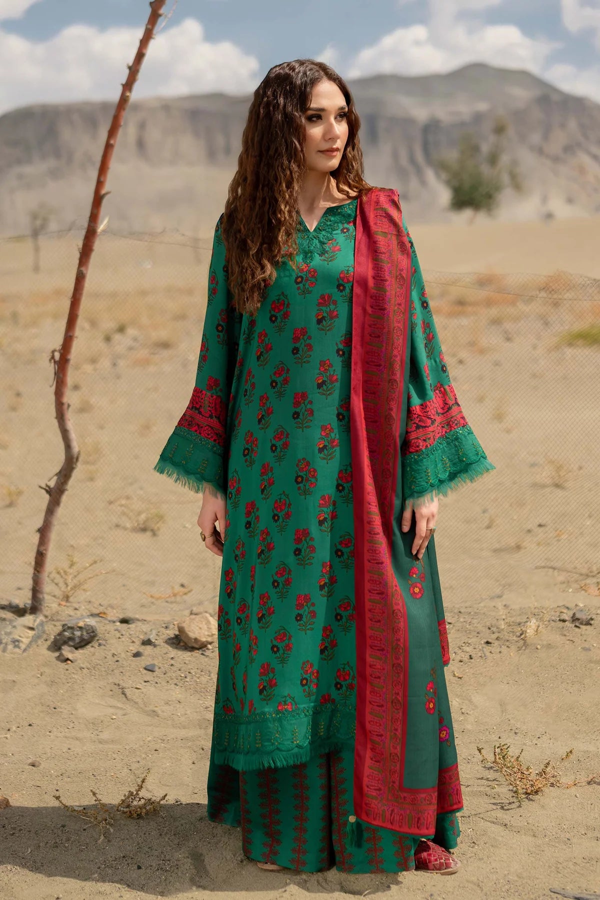 3 Pc Unstitched Printed Linen Suit | 502-B | Maria B