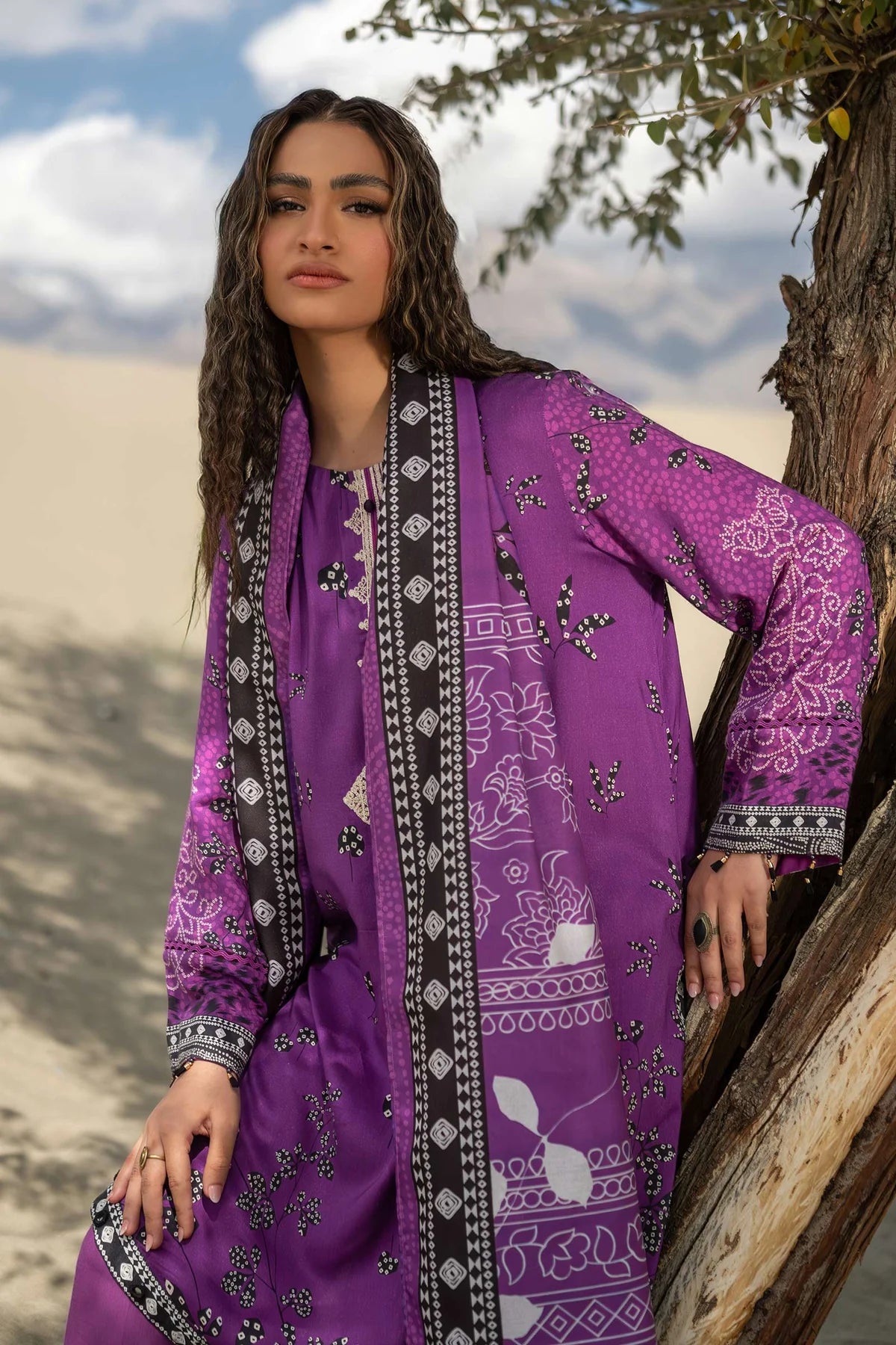 3 Pc Unstitched Printed Linen Suit | 507-B | Maria B