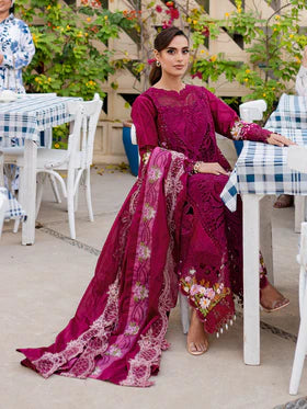 MS-03 | 3 PC Luxury Lawn- Parishay