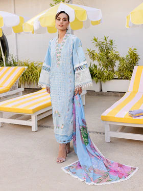 MS-10 | 3 PC Luxury Lawn- Parishay