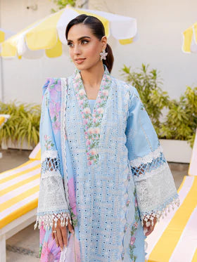 MS-10 | 3 PC Luxury Lawn- Parishay