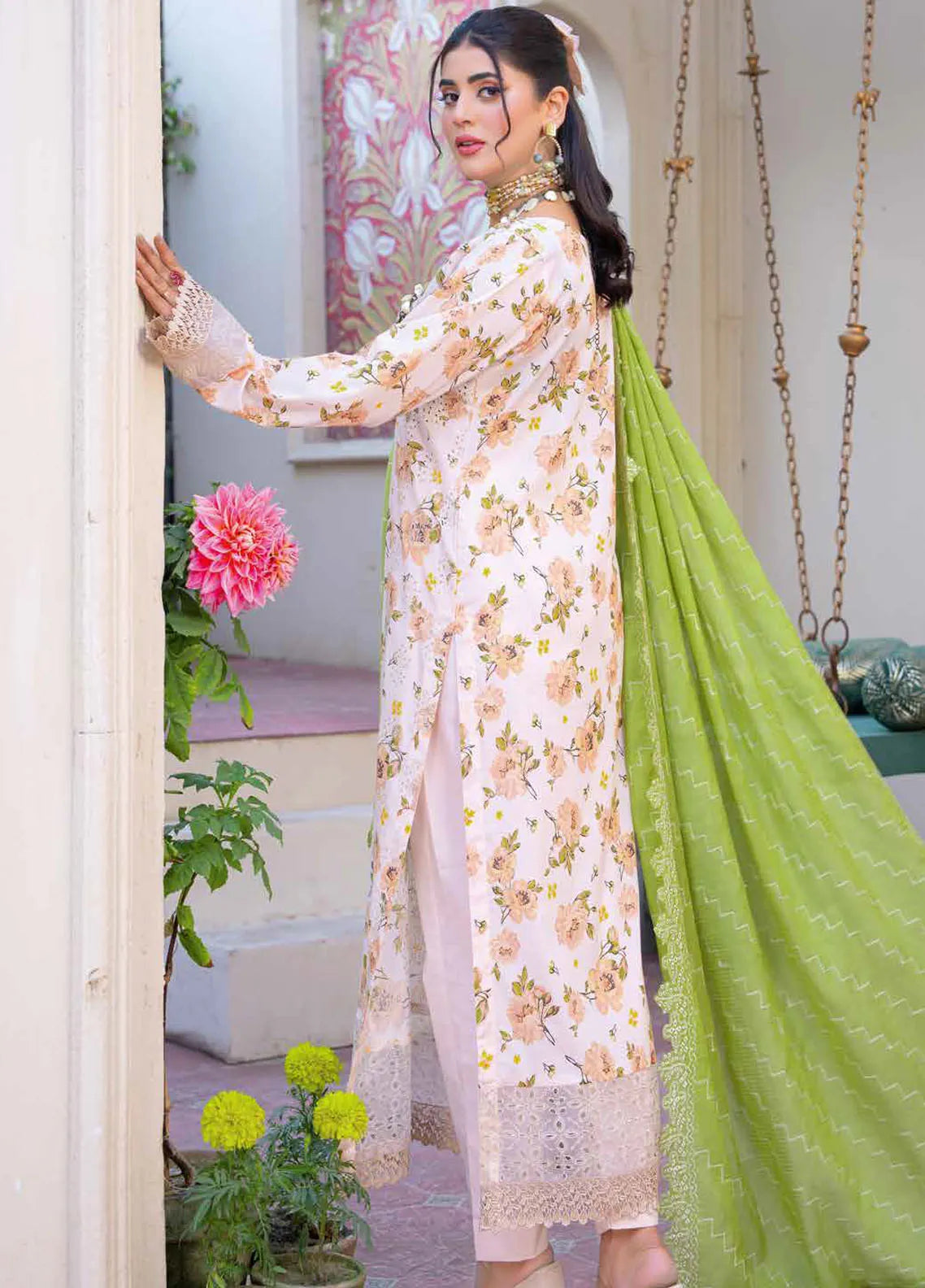 Riaz Arts Embroidered Lawn Suits Unstitched 3 Piece RA25LK 2004 - Summer Collection