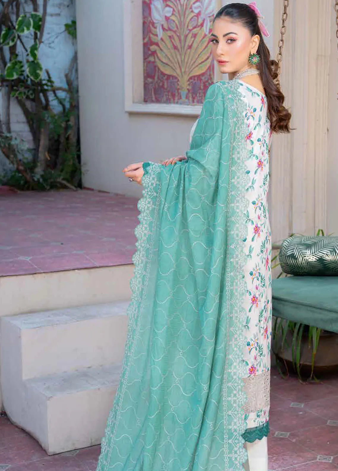 Riaz Arts Embroidered Lawn Suits Unstitched 3 Piece RA25LK 2006 - Summer Collection