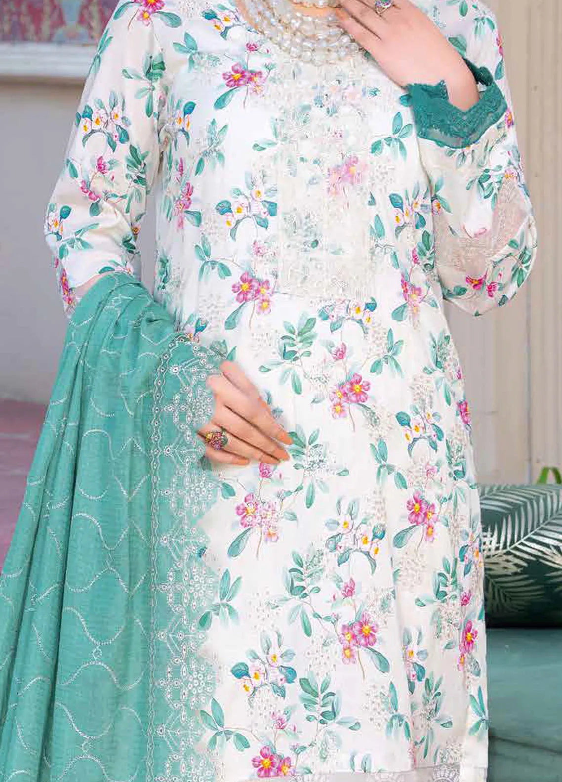 Riaz Arts Embroidered Lawn Suits Unstitched 3 Piece RA25LK 2006 - Summer Collection