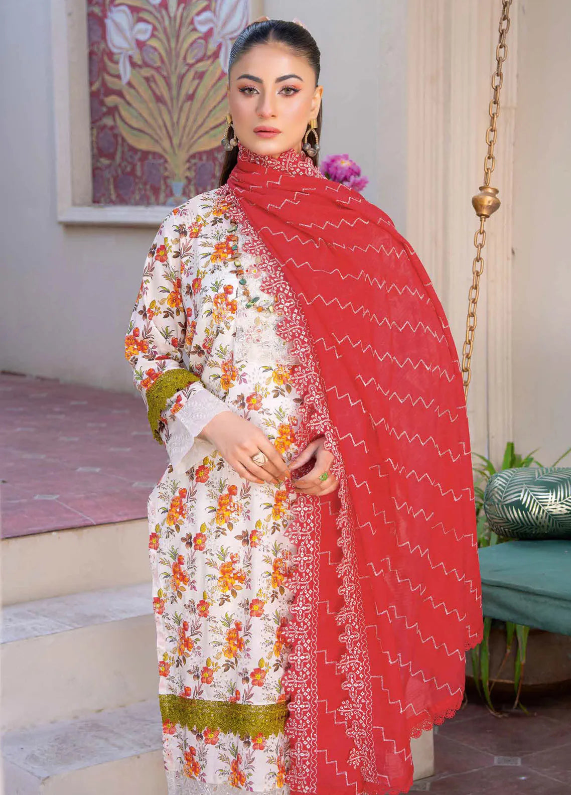 Riaz Arts Embroidered Lawn Suits Unstitched 3 Piece RA25LK 2007 - Summer Collection