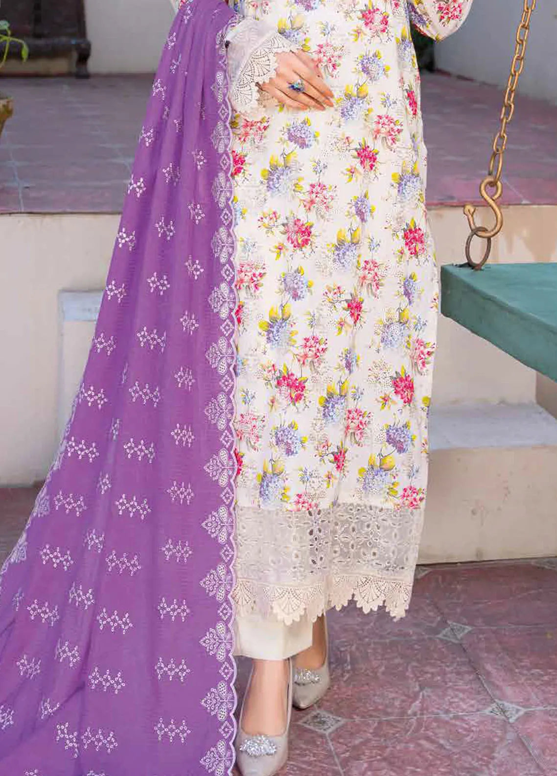 Riaz Arts Embroidered Lawn Suits Unstitched 3 Piece RA25LK 2008 - Summer Collection